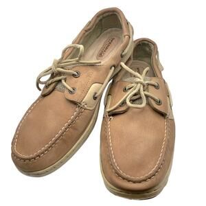 Sperry Top-Sider Nubuck Leather Slip On Shoes Tan Size 10